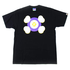 Bape x Kaws purple Crossbones Tee Black