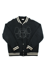 Veste universitaire Bape x Kaws Milo Stencil noire