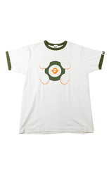 Bape x Kaws Orange Green Tee White