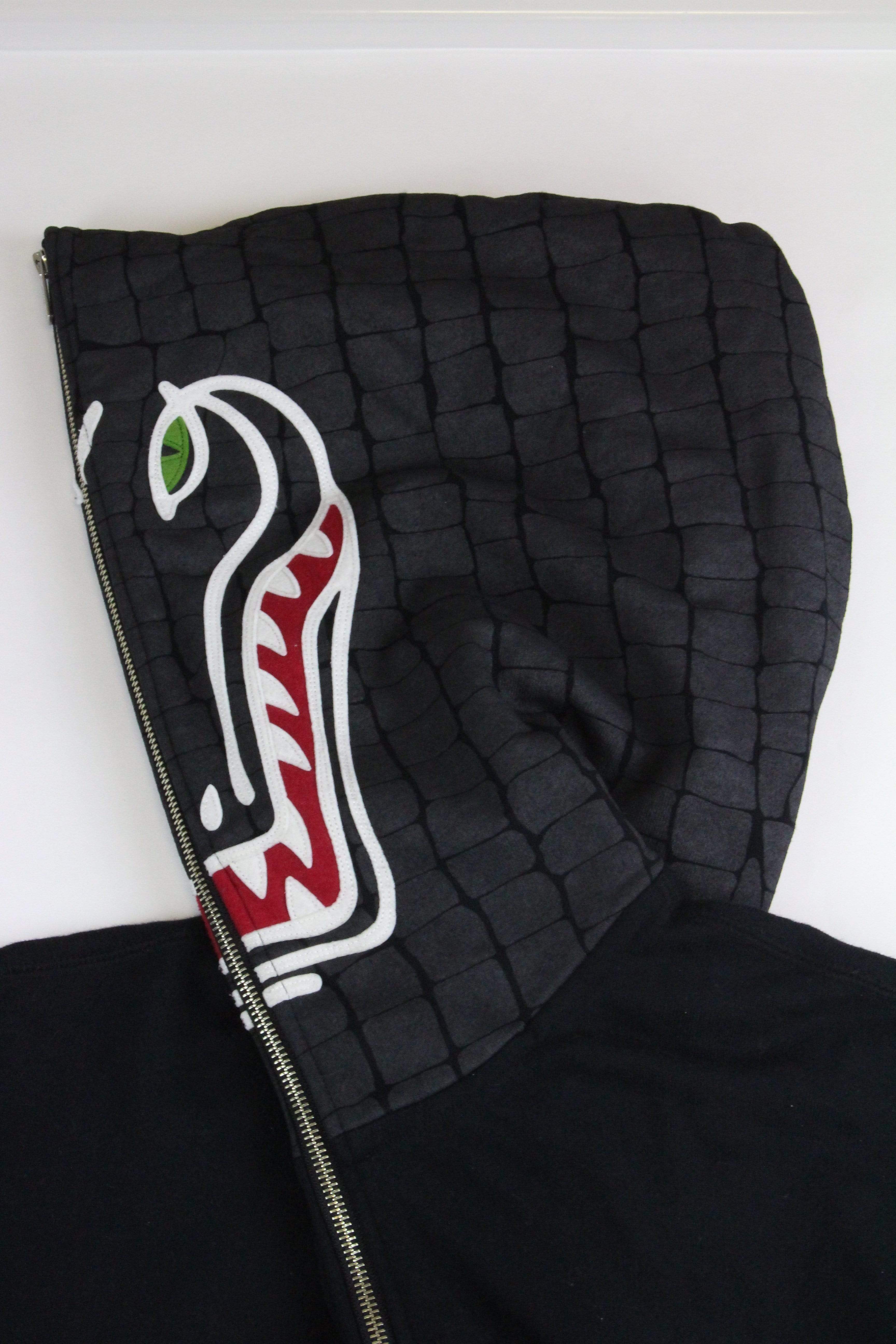 Bape x Lacoste live Shark Hoodie Black – SARUGENERAL