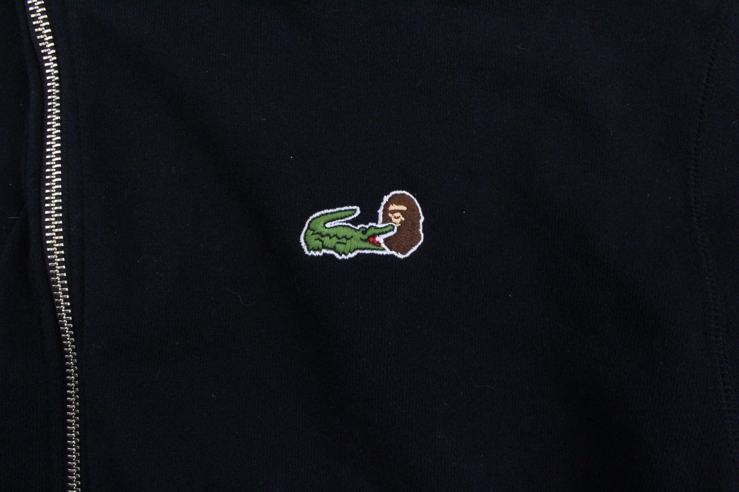 Sweat à capuche requin Bape x Lacoste Live noir – SARUGENERAL