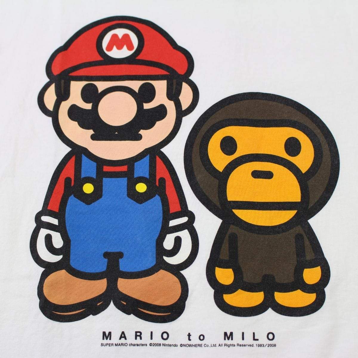 Bape x Mario Baby Milo Tee White - SaruGeneral