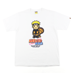Bape x Naruto Menma Uzumaki T-shirt Blanc