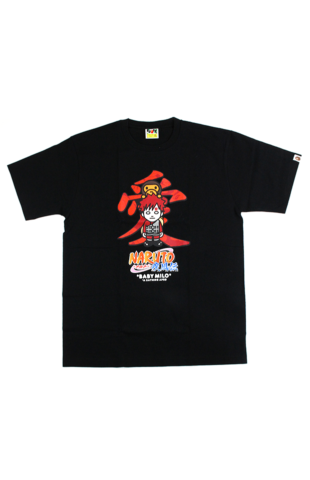 Bape x Naruto Milo Tee Black - SaruGeneral