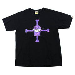 T-shirt Bape x One Piece Purple Camo CrossBones noir