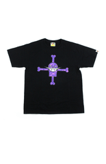 Bape x One Piece Purple Camo Cross Tee Black