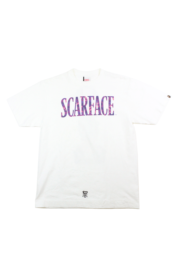 Bape x Scarface Purple Camo Tee White - SaruGeneral