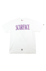 Bape x Scarface Purple Camo Tee White