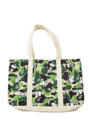 Sac fourre-tout camouflage vert Bape x Snoopy ABC