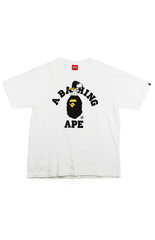 Bape x Snoopy College Logo Tee White
