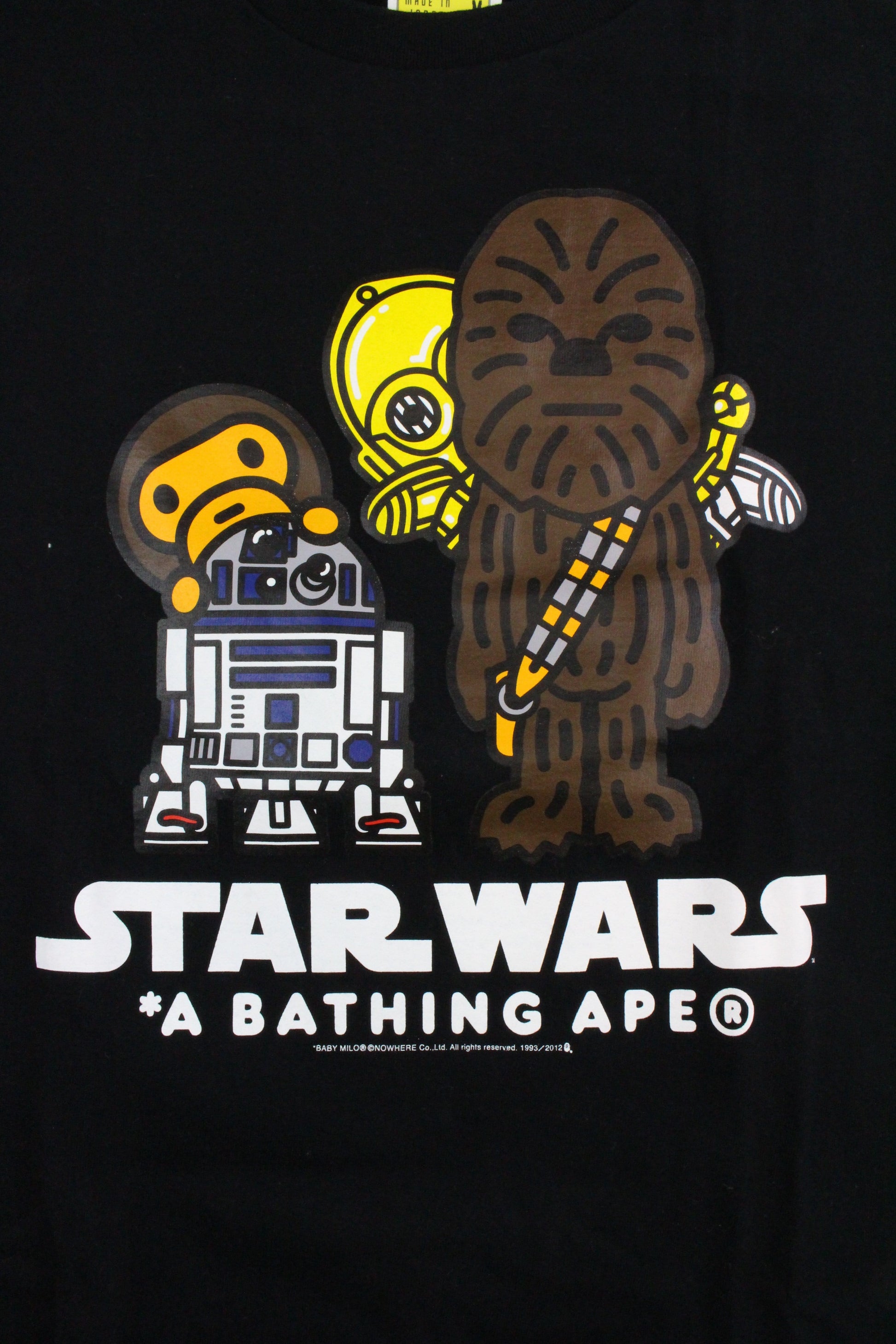 Bape x Star Wars R2D2 C3PO Tee Black - SaruGeneral
