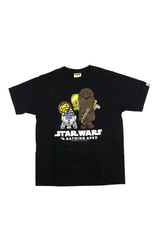 T-shirt Bape x Star Wars R2D2 C3PO noir