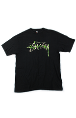 T-shirt Bape x Stussy 30e anniversaire ABC Green Camo Logo Noir