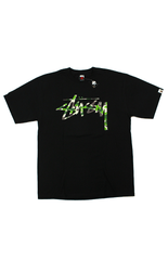 Bape x Stussy 30th Anni ABC Green Camo Tee Black