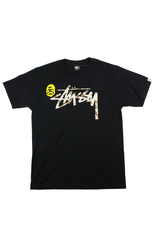 Bape x Stussy Desert Camo Shark Face Back Tee Black
