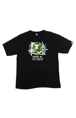 T-shirt de survie Big Ape Bape x Stussy ABC Green noir
