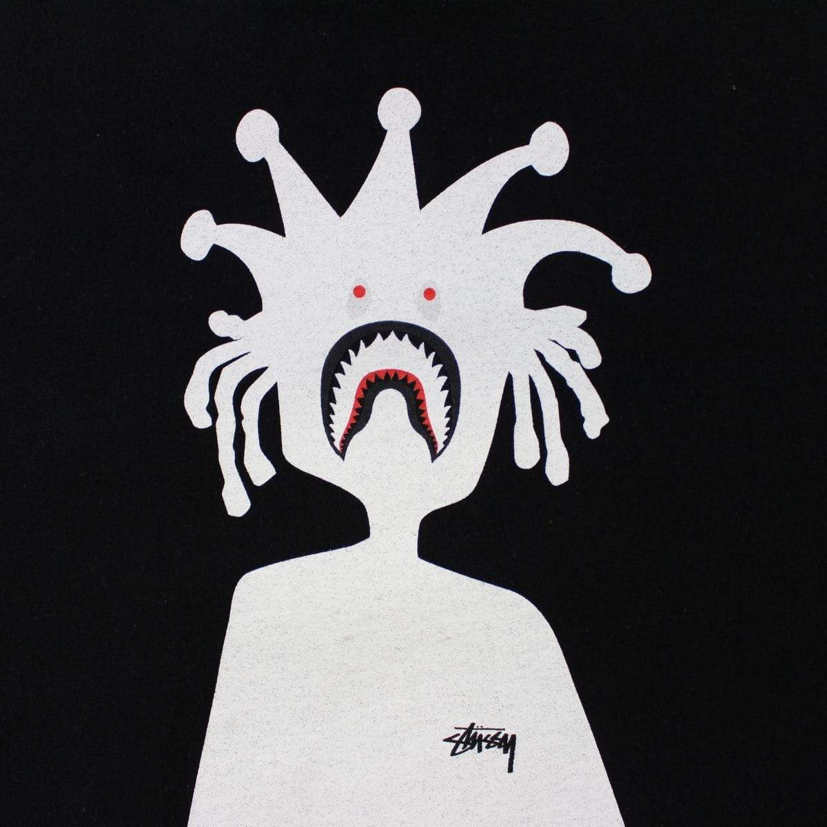 Bape x Stussy Man Tee Black - SaruGeneral