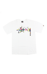 Bape x Stussy Multi Camo Logo Tee White