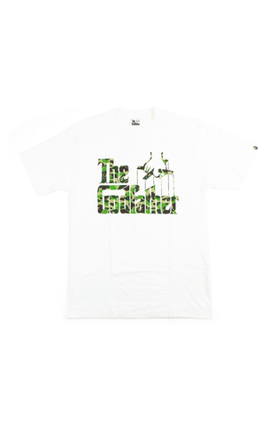 T-shirt Bape x The Godfather avec logo camouflage vert et blanc