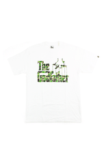 Bape x The Godfather Green Camo Logo Tee White