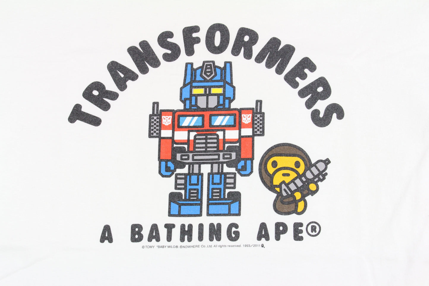 Bape x Transformers Optimus Prime Tee White - SaruGeneral