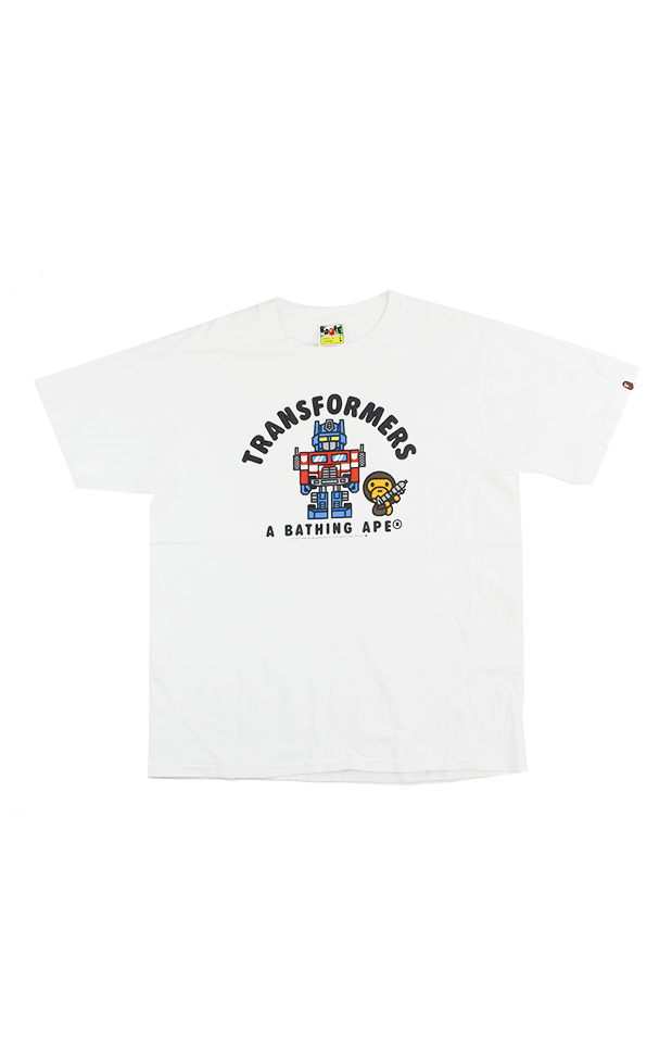 Bape x Transformers Optimus Prime Tee White - SaruGeneral