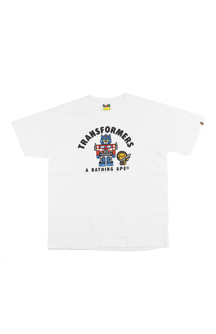 T-shirt Bape x Transformers Optimus Prime blanc