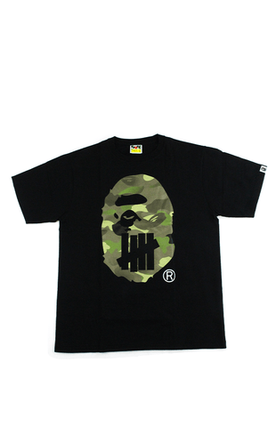 Bape x UNDFTD Green Camo Big Ape Tee Black