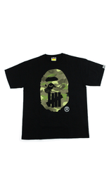 Bape x UNDFTD Green Camo Big Ape Tee Black