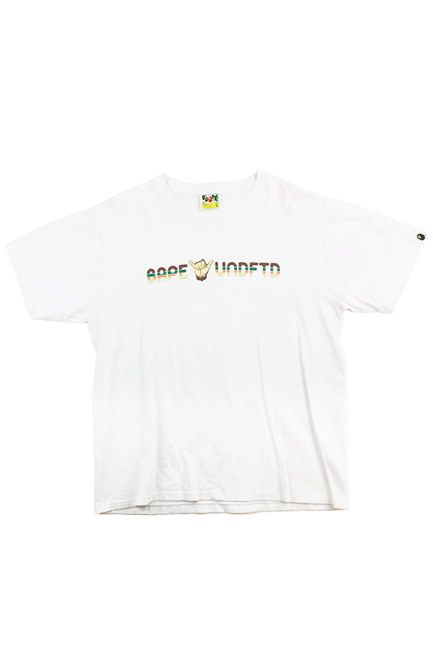 Bape x UNDFTD Hand Text Tee White - SaruGeneral