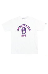 T-shirt Bape x Undeafeated à logo camouflage violet et blanc