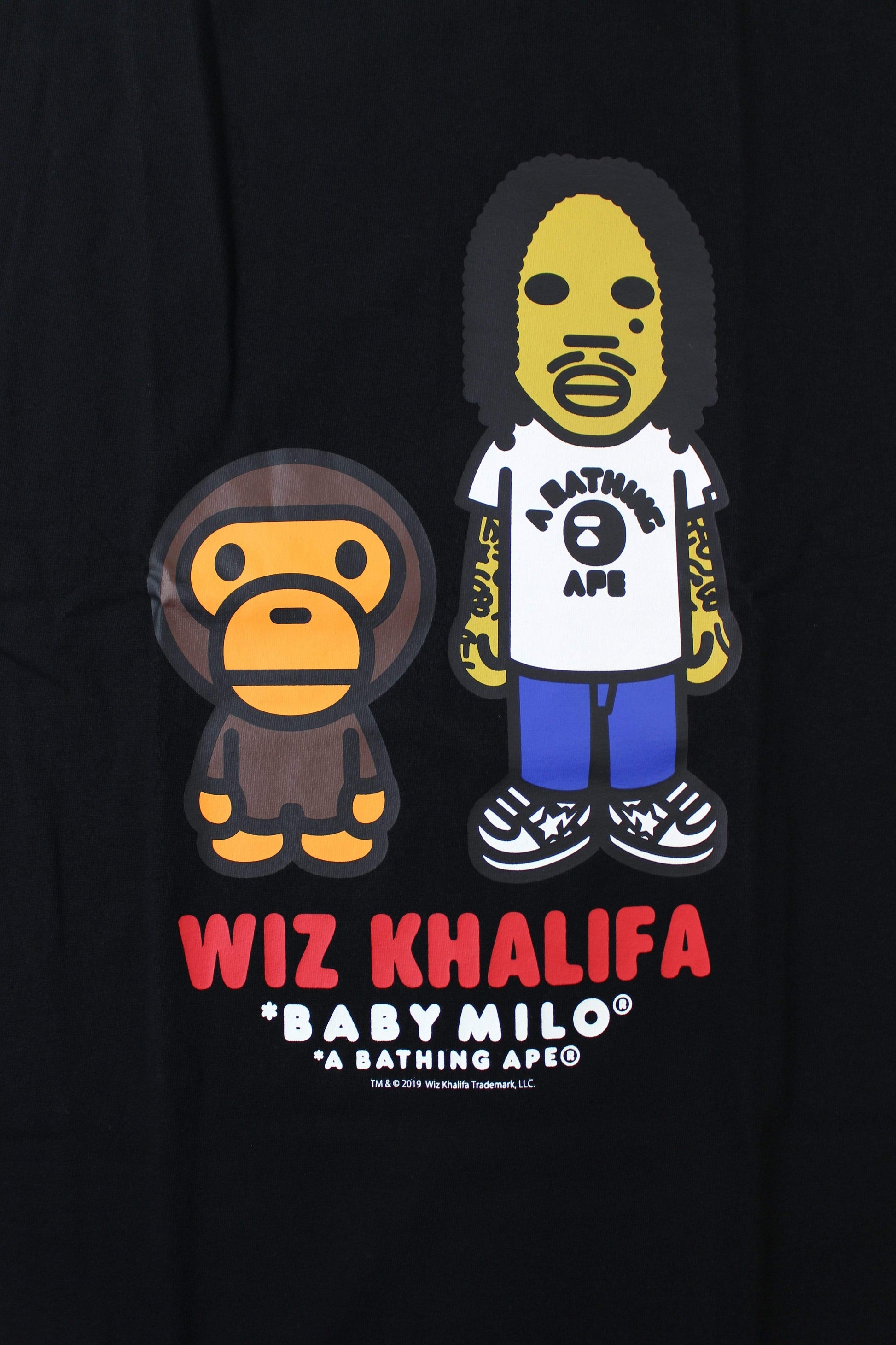 Bape x Wiz Khalifa Baby Milo Tee Black - SaruGeneral