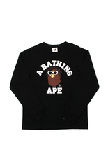 Bape x Wiz Khalifa College Logo LS Black