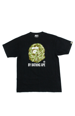 T-shirt Big Ape camouflage Green Cloud de Bape x KAWS, noir