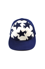 Casquette de camionneur bleu et blanc Bapesta