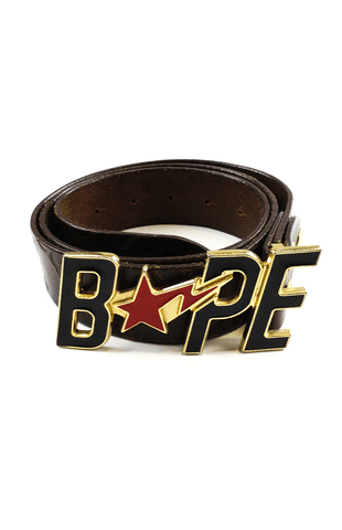 Bapesta Belt brown leather