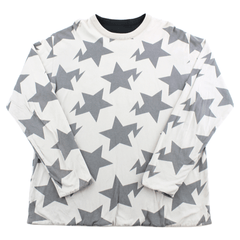 Bapesta Grey Allover LS Blanc Réversible Noir