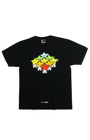 Bapesta Heads Mulitcoloured Tee Black