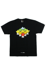 Bapesta Heads Mulitcoloured Tee Black