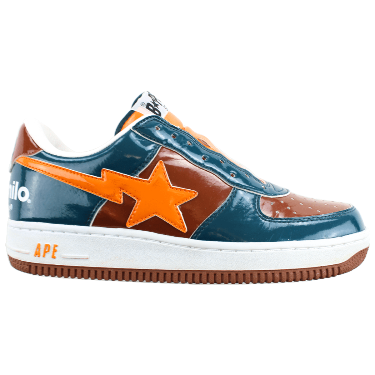 Bapesta Milo Orange Brown Blue - SaruGeneral