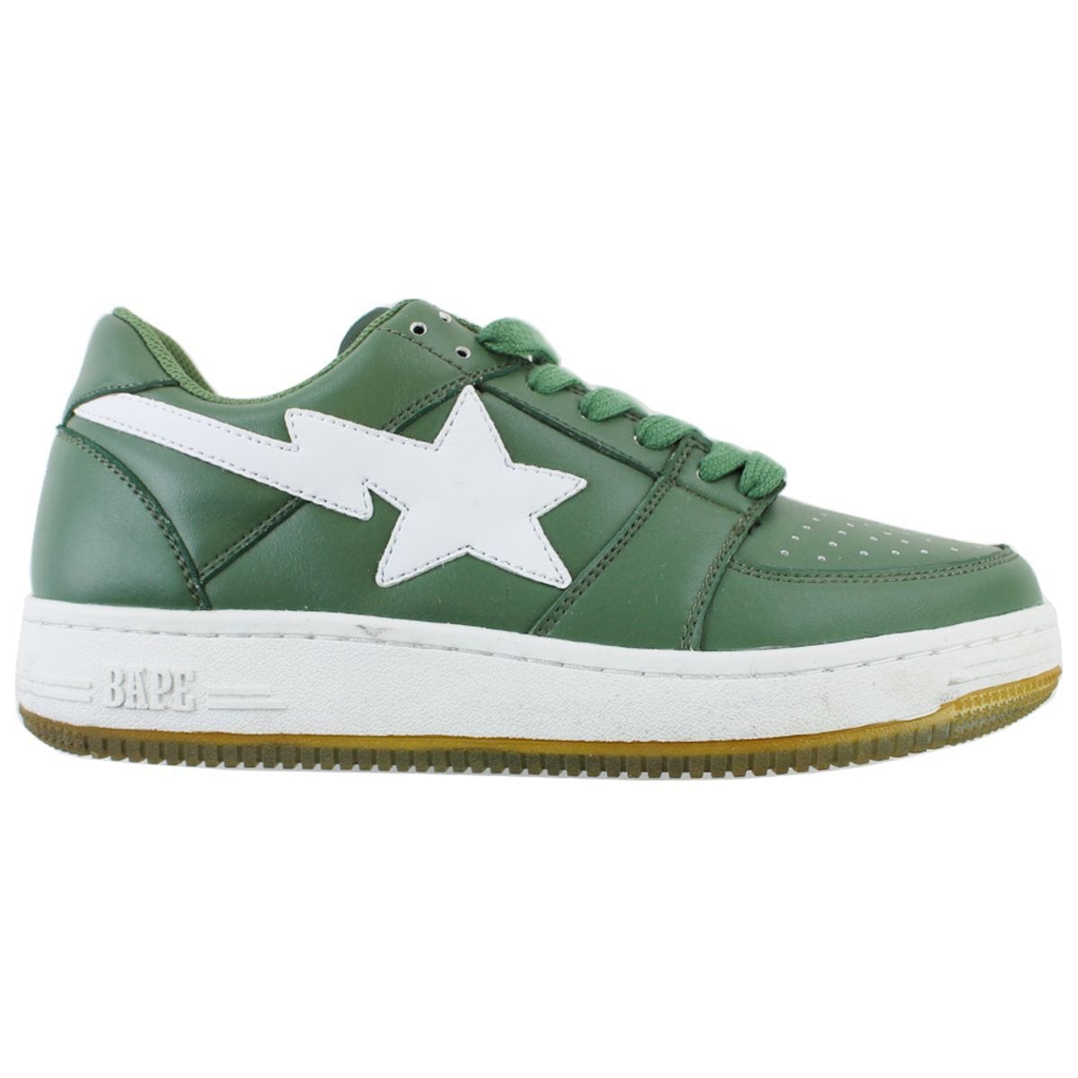 Bapesta Olive Green Shark Sole - SaruGeneral