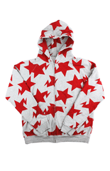 Sweat à capuche Bapesta Red Star gris