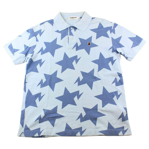 Bapesta Blue Sta All Over Polo Baby Blue