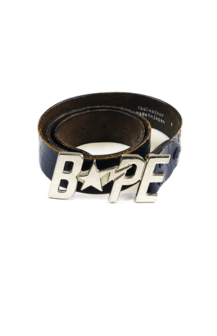 Bapesta Logo Leather Belt