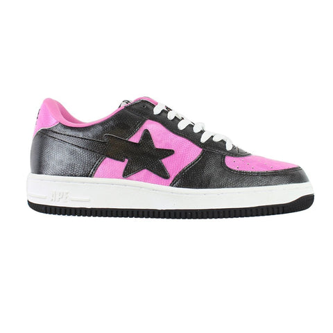 Bapesta Pink & Black Snakeskin