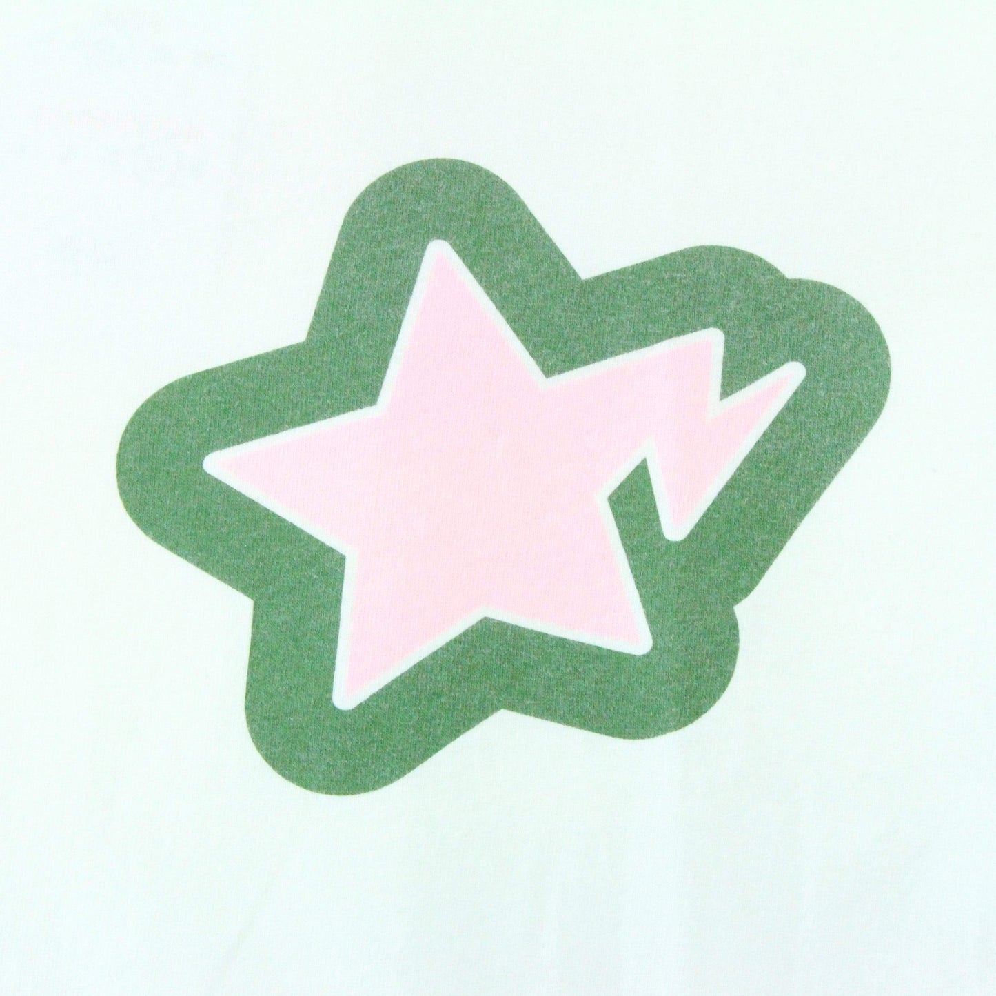 Bapesta Pink Green Logo Tee White - SaruGeneral