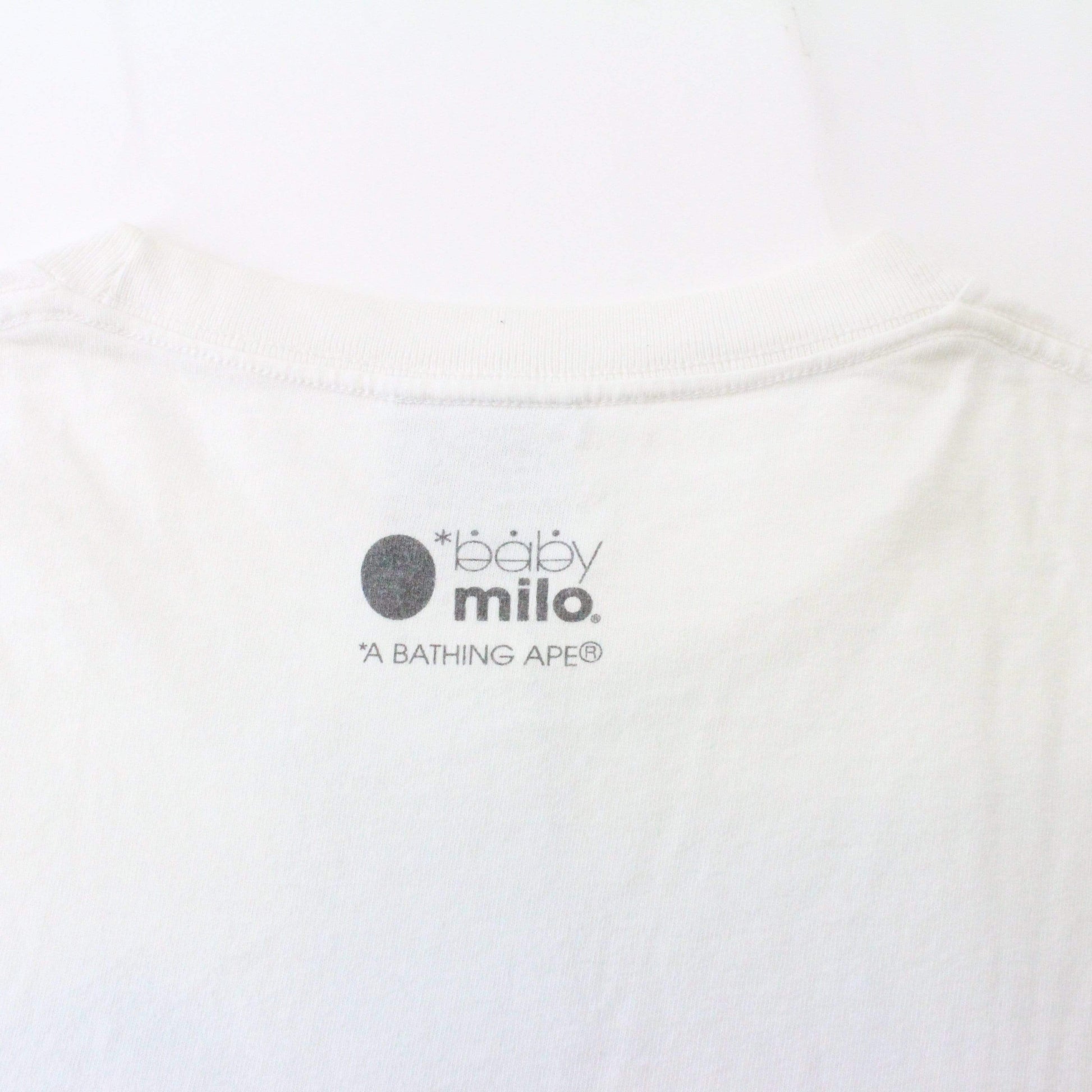 Bapesta Pink Green Logo Tee White - SaruGeneral