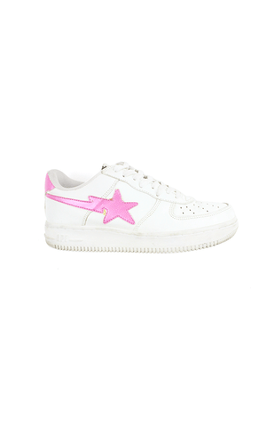 Bapesta Pink Snakeskin Star