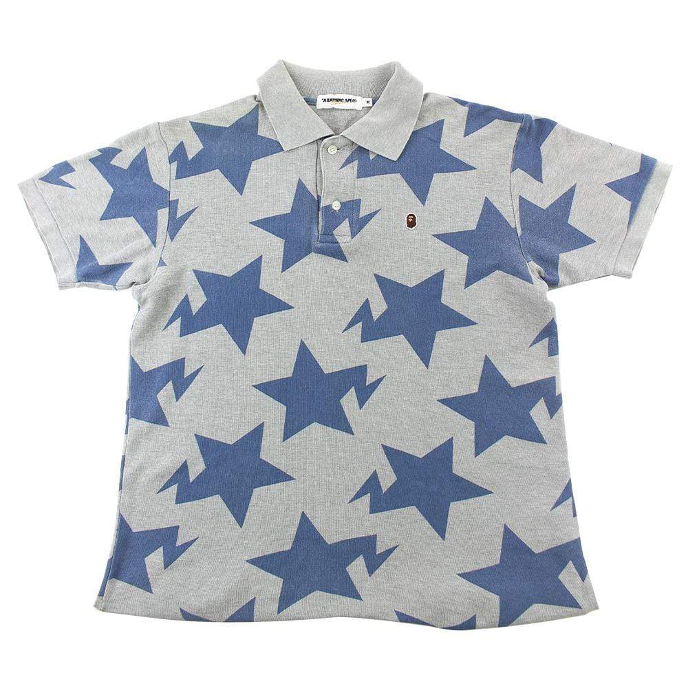 Bapesta Blue Star Polo Grey - SaruGeneral