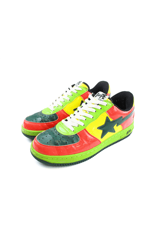 Bapesta Psyche Red Green & Yellow